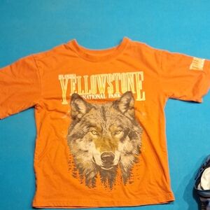 Yellowstone National Park Kids Orange T-Shirt